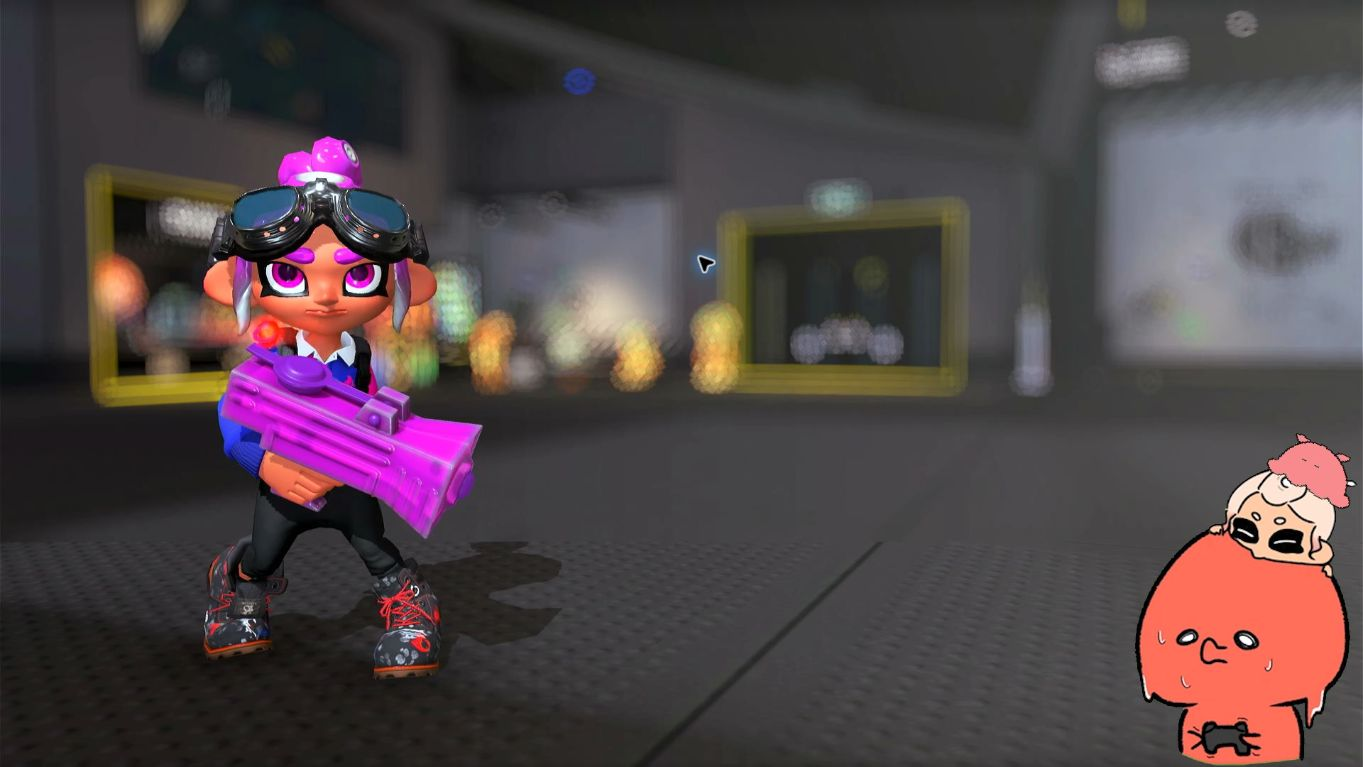 持ち替えた武器を持つ勝利後のキャラクター