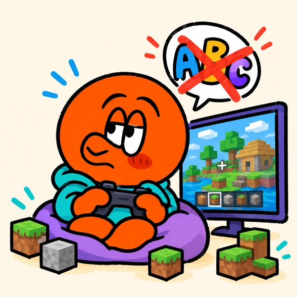 英語禁止縛りの企画イラスト